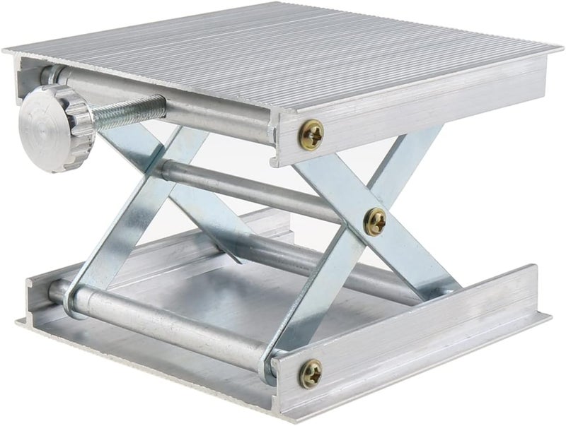 Eoutstanding Adjustable Aluminum Alloy Rack Scissor Lab Lifter Lab Jack Lift Stand Support Jack Platform Laser Level Holder Lab Lifting Platform - Image 1